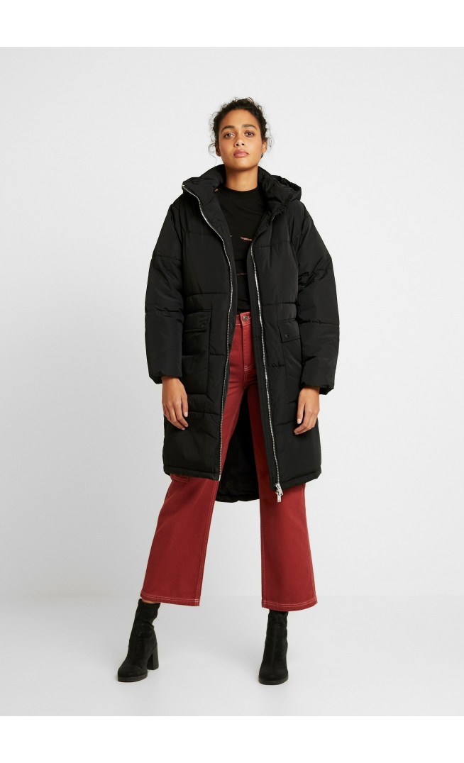 ONLGABI OVERSIZED LONG COAT - Winter coat - black