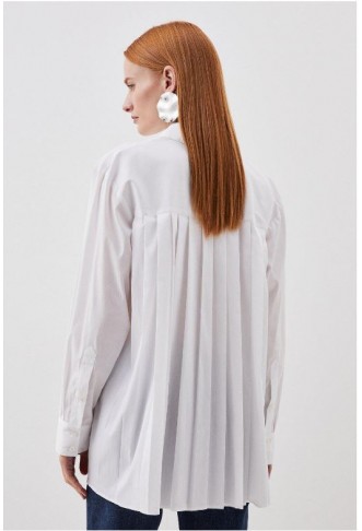 Tailored Pleated Back Detail Shirt