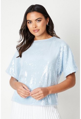 Sequin Oversized Tee