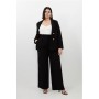 Plus Size Compact Stretch Tailored High Waist Trouser