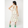 Petite Floral Ottoman Twill Halter Midi Dress