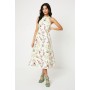 Petite Floral Ottoman Twill Halter Midi Dress