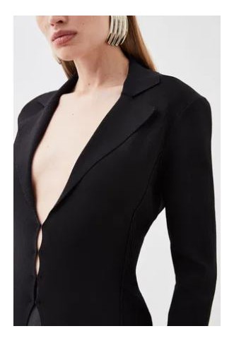 Body Contouring Knit Blazer