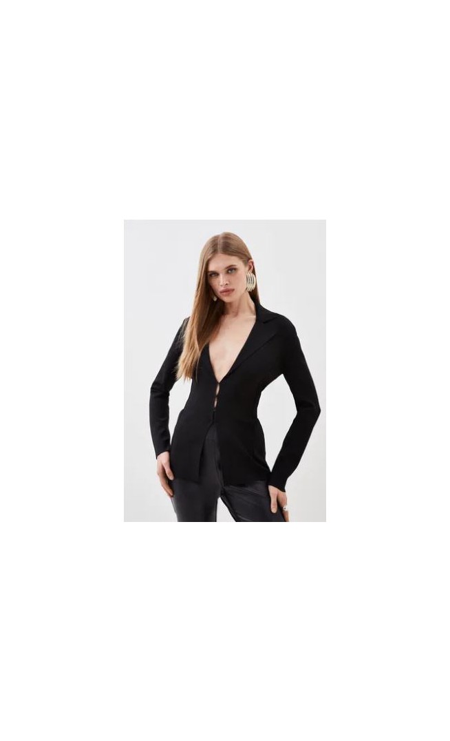 Body Contouring Knit Blazer