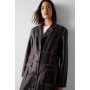 Premium Distressed Faux Leather Duster