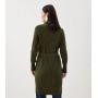 Karen Millen Viscose Blend Shawl Collar Cable Knit Cardigan In Forest