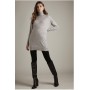 Merino Wool Roll Neck Longline Knit Jumper