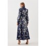 Indigo Lydia Millen Petite Floral Embroidered Woven Maxi Dress