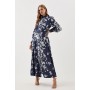 Indigo Lydia Millen Petite Floral Embroidered Woven Maxi Dress