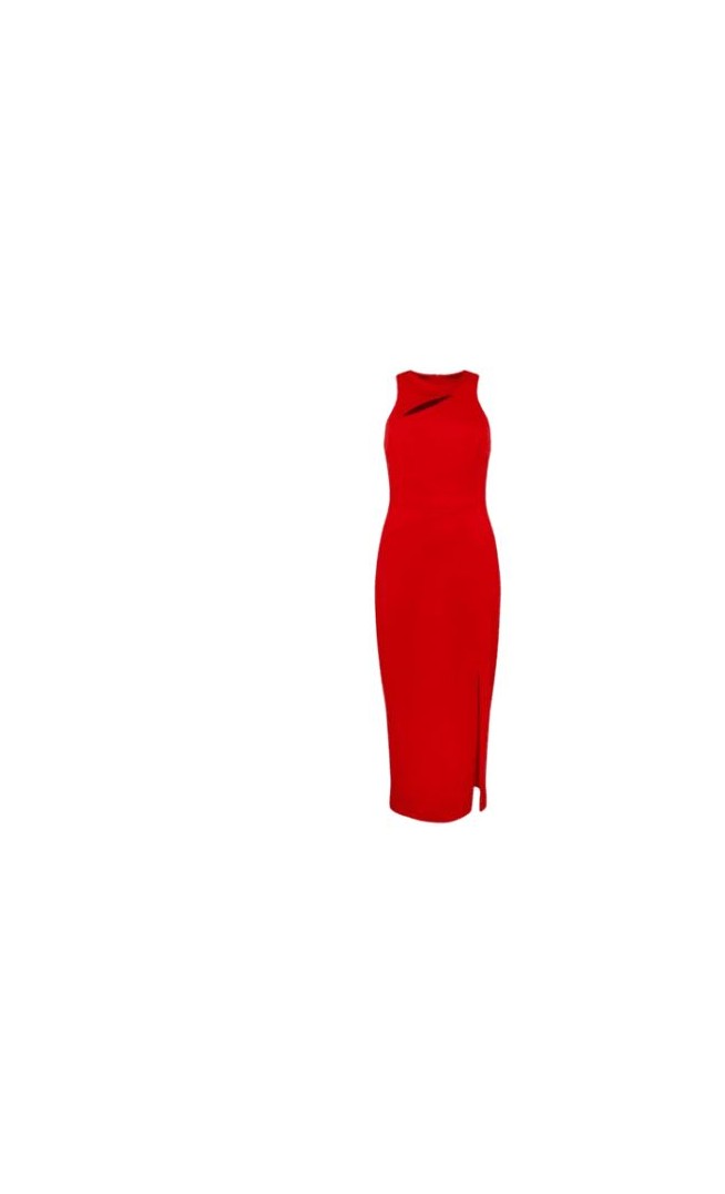 Karen Millen Italian Structured Jersey Cut Out Pencil Dress