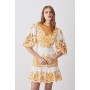 Mirrored Cutwork Embroidered Woven Mini Dress