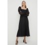 Rachel Stevens Petite Beaded Organza Puff Sleeve Midi Dress