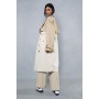 Oversized Contrast Tonal Trench Coat