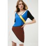 Colour Block Jersey Shift Dress