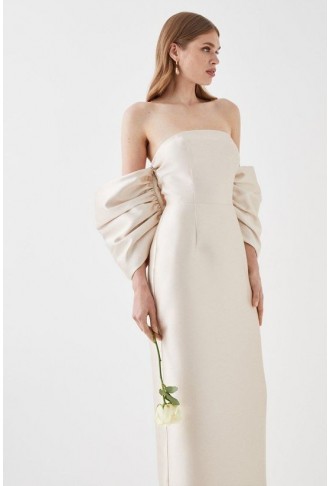 Detachable Shrug Multiway Twill Bridesmaids Dress