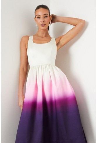 Ombre Twill Midi Dress