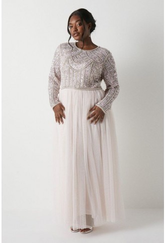 Plus Size Pearl Embellished...