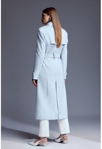 Compact Stretch Belted Trench Coat