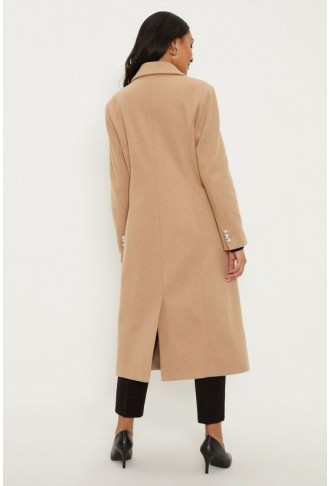 Petite Double Breasted Military Coat