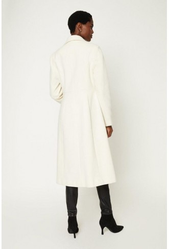 Twill Fit And Flare Coat