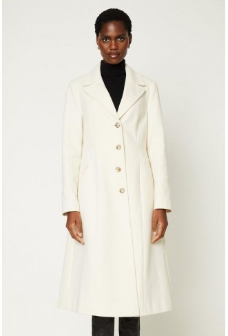 Twill Fit And Flare Coat