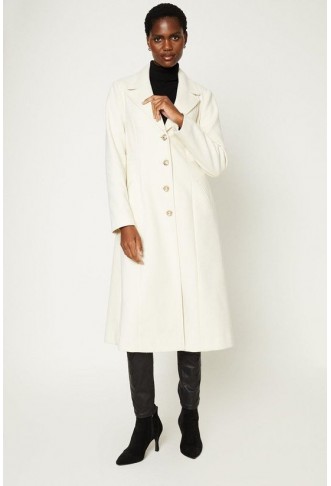 Twill Fit And Flare Coat