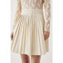 Pu Knit Pleat Skirt Mini Dress