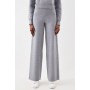 Compact Wool Look Knit Trousers