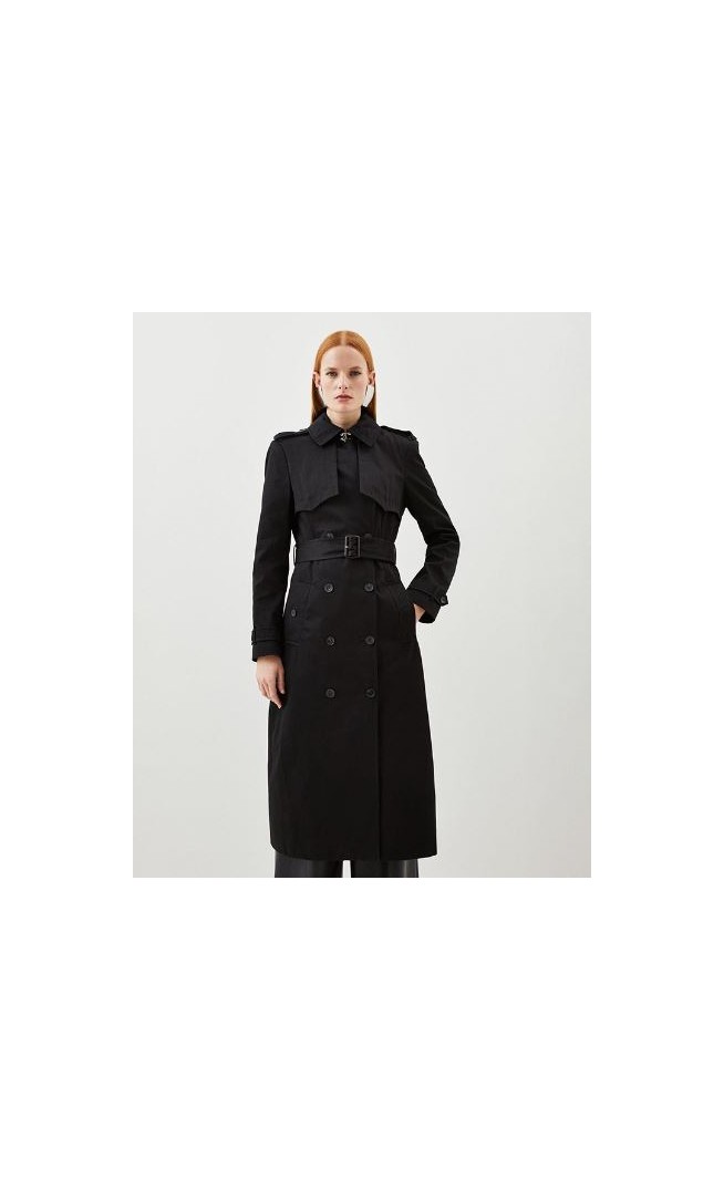 Buy Karen Millen Lydia Millen Belted Tailored Trench Coat In Black