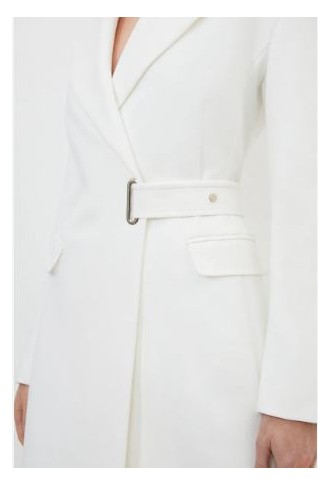 Compact Side Tie Detail Midi Coat