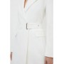 Compact Side Tie Detail Midi Coat