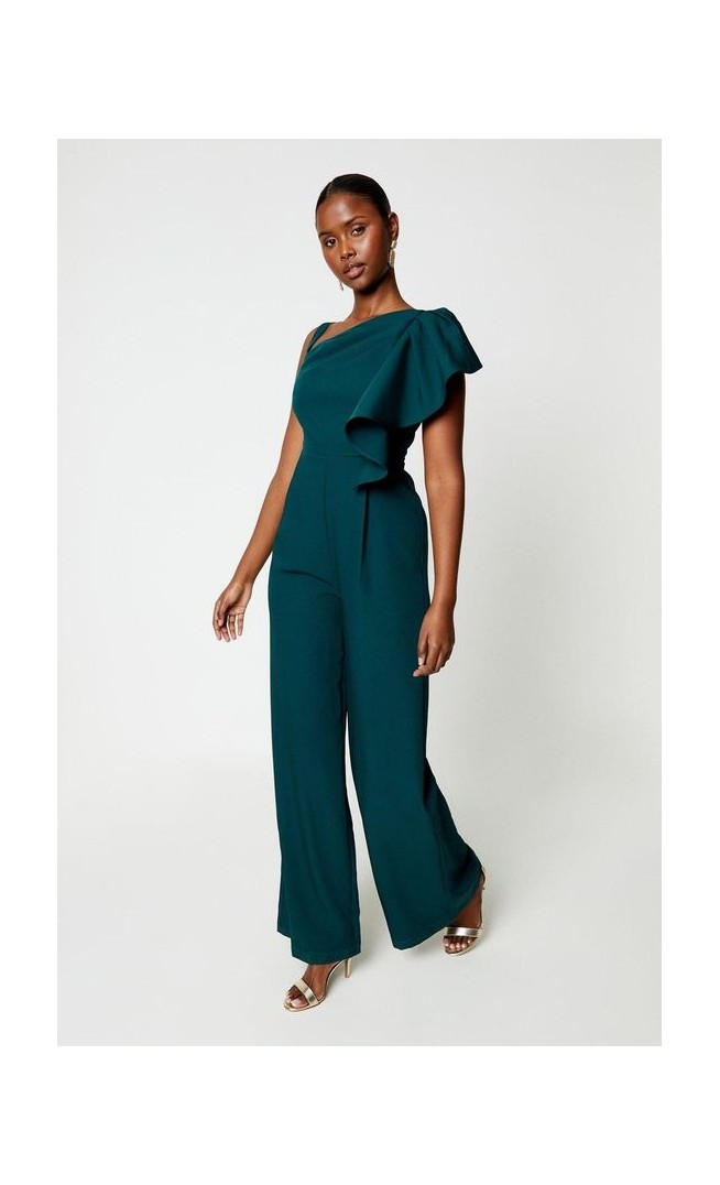 Ruffle One Shoulder Jumpsuit