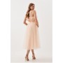 Lydia Millen Corseted Tulle Woven Midi Dress