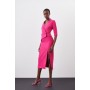 Compact Stretch Split Side Midi Dress