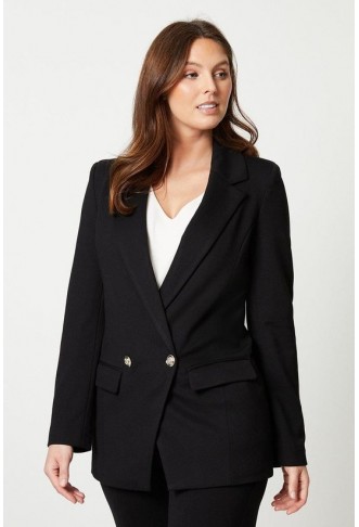 Premium Ponte Double Breasted Blazer