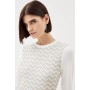 Viscose Blend Sparkle Jacquard Knit Top