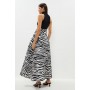 Zebra Jacquard Maxi Skirt