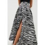 Zebra Jacquard Maxi Skirt