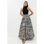 Zebra Jacquard Maxi Skirt