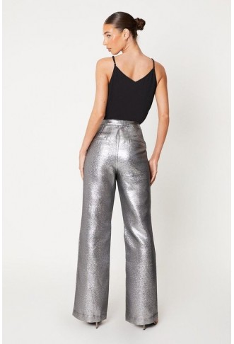 Sparkle Jacquard Straight Leg Trouser