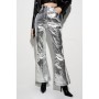 Metallic Crackle Flare Pants