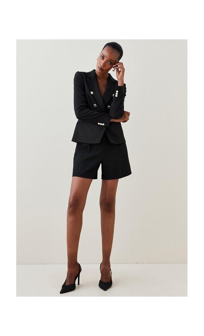 Tailored Button Military Blazer