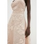 Halterneck Midi Dress In Cutwork Lace