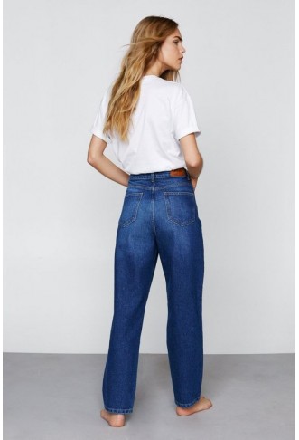 Petite High Waist Denim Mom Jeans