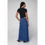 Premium Sequin Panel Denim Maxi Skirt