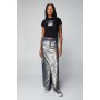 Premium Sequin Panel Denim Maxi Skirt