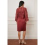 Petite Lace 2 In 1 Overlay Midi Dress