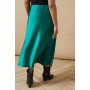 Satin Bias Cut Midi Skirt