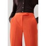 Wool Blend High Waist Slim Leg Trouser