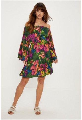 Floral Off-Shoulder A-Line...